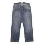 LEVI'S 501 Mens Jeans Blue Classic Straight Denim Medium W32 L27 Button Closure