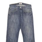 LEVI'S 501 Mens Jeans Blue Classic Straight Denim Medium W32 L27 Button Closure