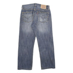 LEVI'S 501 Mens Jeans Blue Classic Straight Denim Medium W32 L27 Button Closure