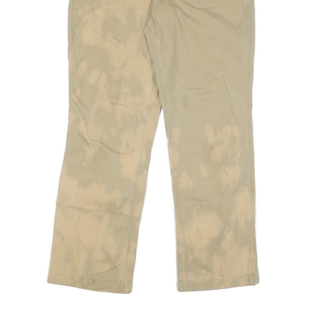 CARHARTT Mens Cotton Blend Beige Relaxed Straight Trousers W32 L32 Casual
