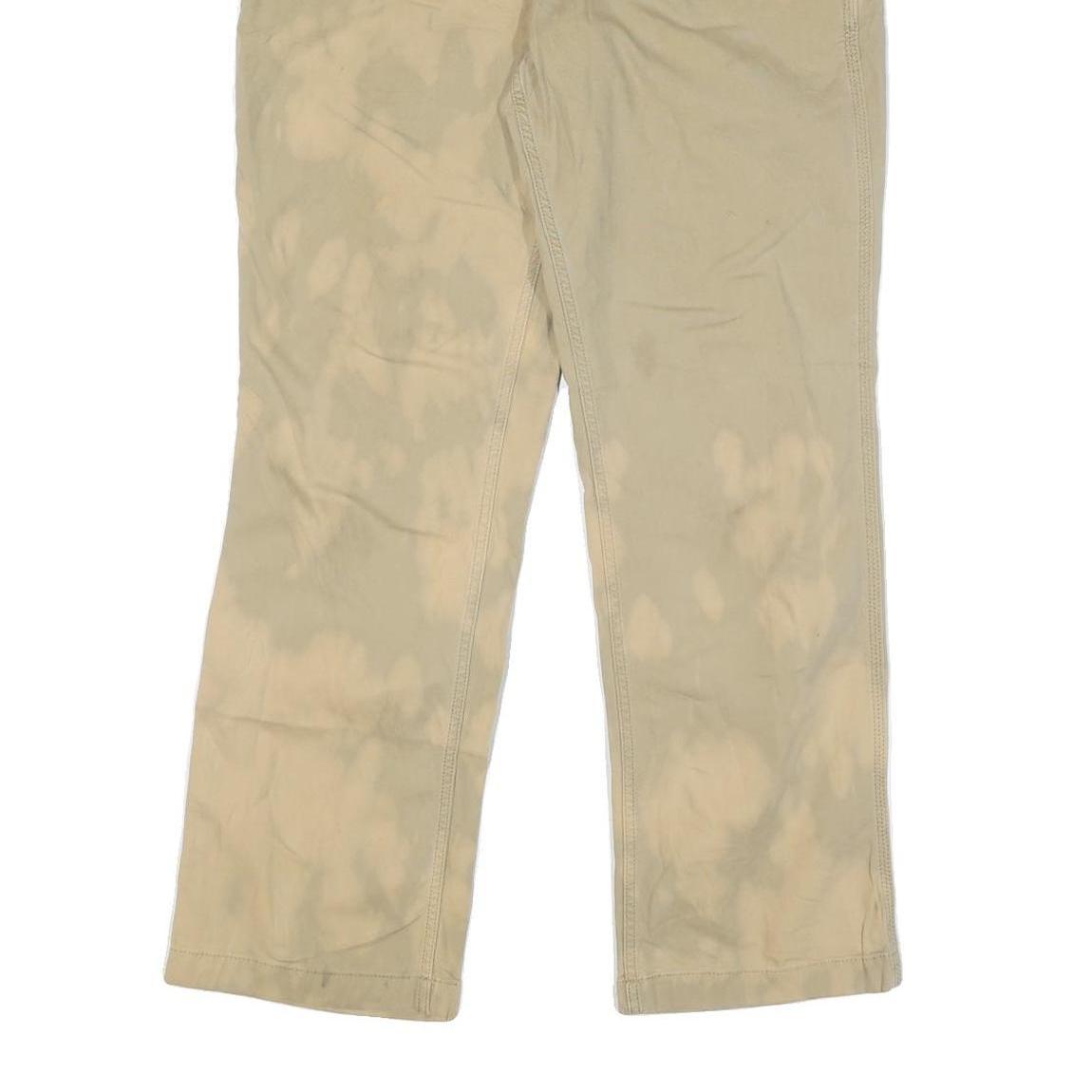 CARHARTT Mens Cotton Blend Beige Relaxed Straight Trousers W32 L32 Casual