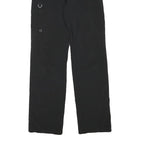 Black Womens Regular Fit Polyester Blend Zip Trousers W24 L31 Casual Workwear
