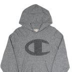 CHAMPION REVERSE WEAVE Mens Grey Pullover Hoodie S Cotton Blend Sweatshirt