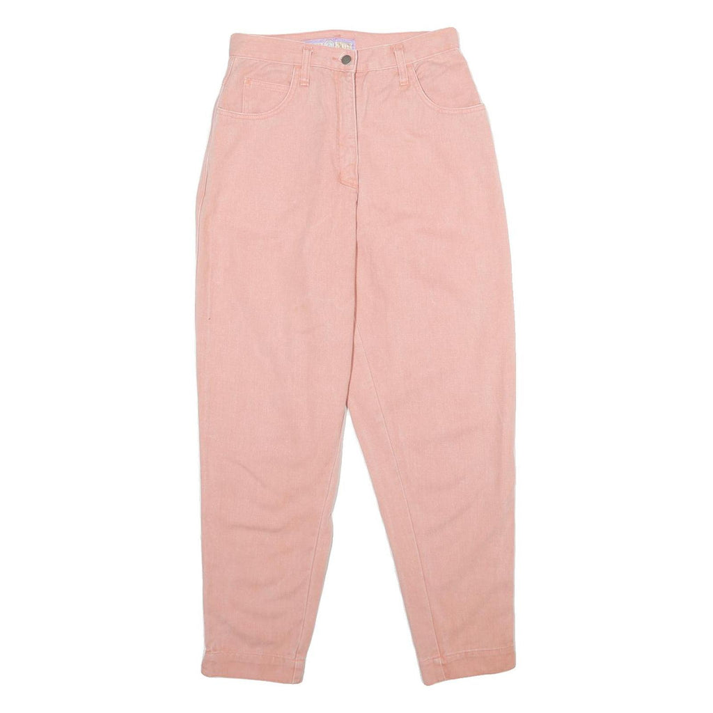 S. OLIVER Womens Classic Pink Skinny Denim Cotton W26 L30 Stylish Zip Jeans