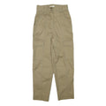 H&M Womens Cotton Blend Beige Relaxed Trousers W25 L26 Cargo Pocket Zip Closure