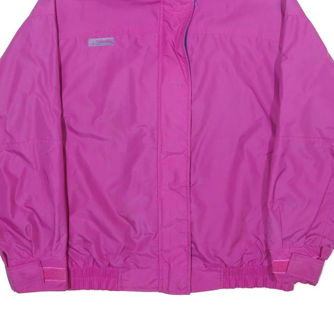COLUMBIA Womens Pink & Purple Outdoor Jacket L Nylon Plain Zip Bugaboo