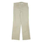 DICKIES Womens Regular Fit Beige Cotton Blend Zip Trousers W31 L30 Classic