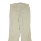 DICKIES Womens Regular Fit Beige Cotton Blend Zip Trousers W31 L30 Classic