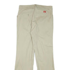 DICKIES Womens Regular Fit Beige Cotton Blend Zip Trousers W31 L30 Classic