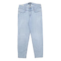 Calvin Klein Womens Regular Fit Light Blue Denim Jeans W30 L25 Classic Zip