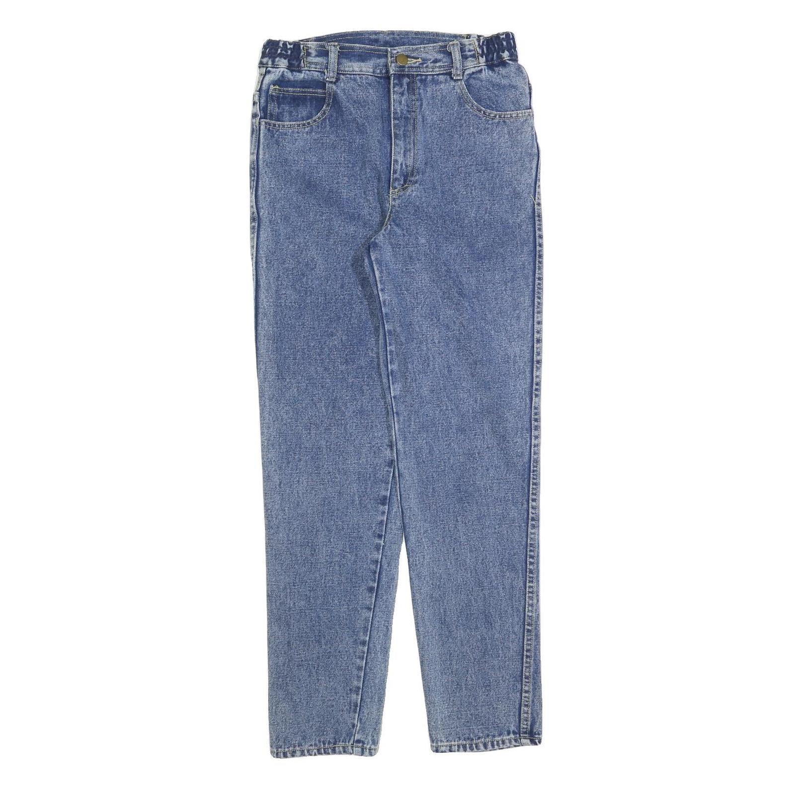 Womens Blue Regular Fit Straight Denim Jeans W28 L30 Zip Cotton Blend Casual