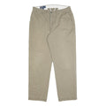 POLO RALPH LAUREN Mens Cotton Beige Relaxed Straight Trousers W35 L32 Casual