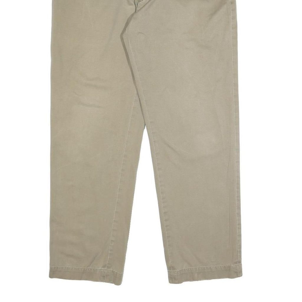 POLO RALPH LAUREN Mens Cotton Beige Relaxed Straight Trousers W35 L32 Casual