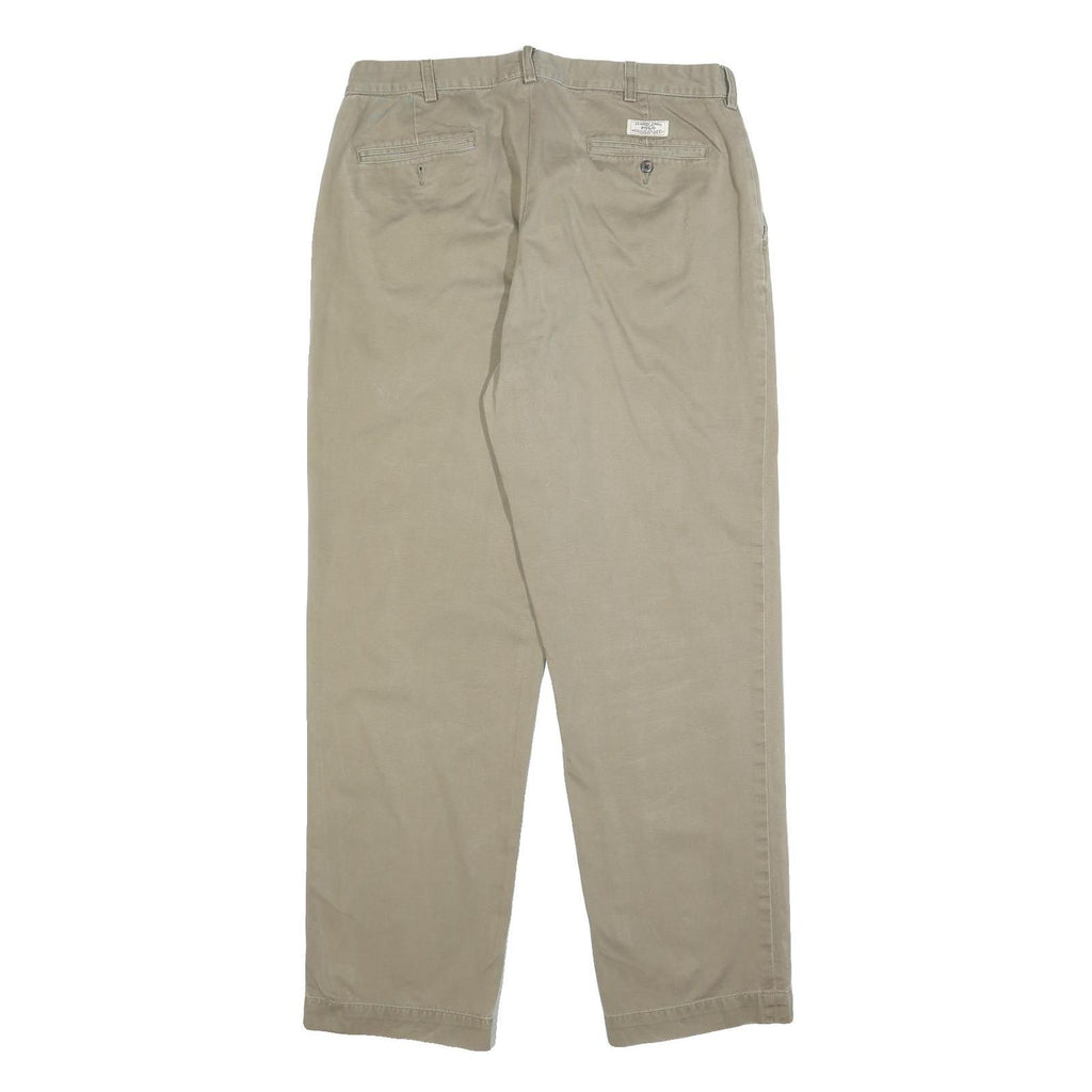 POLO RALPH LAUREN Mens Cotton Beige Relaxed Straight Trousers W35 L32 Casual