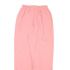 Womens Pink Linen Blend Relaxed Tapered Trousers W22 L26 Lightweight Comfort