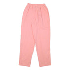 Womens Pink Linen Blend Relaxed Tapered Trousers W22 L26 Lightweight Comfort