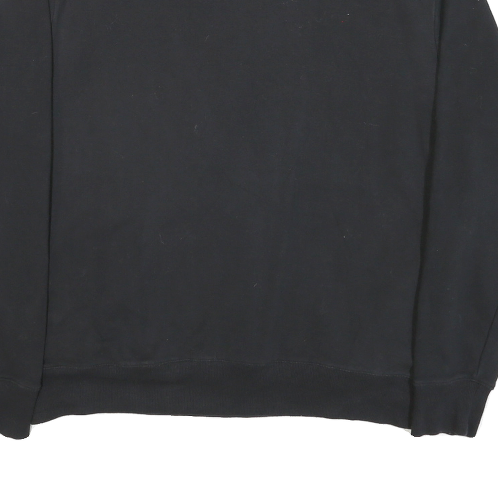 FILA Womens Black Crew Neck L Sweatshirt Cotton Blend Logo Patch Casual