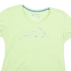 MAMMUT Womens Green Cotton Blend T-Shirt XL Short Sleeve V-Neck Outdoor