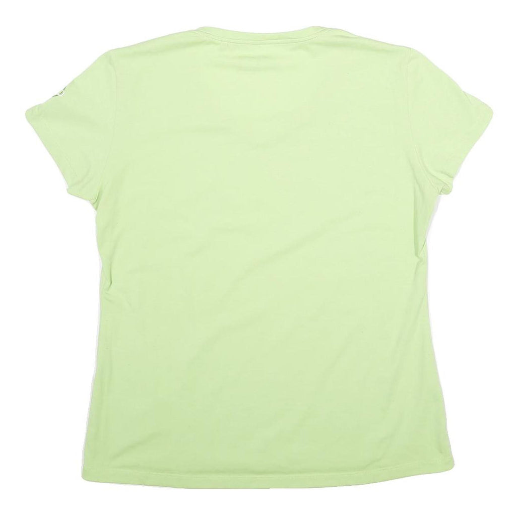 MAMMUT Womens Green Cotton Blend T-Shirt XL Short Sleeve V-Neck Outdoor