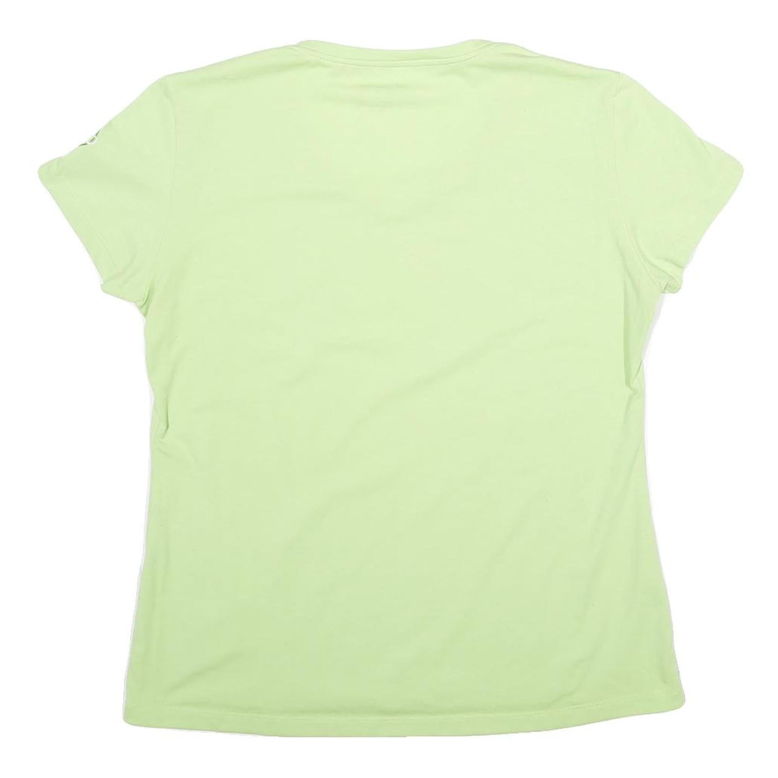 MAMMUT Womens Green Cotton Blend T-Shirt XL Short Sleeve V-Neck Outdoor