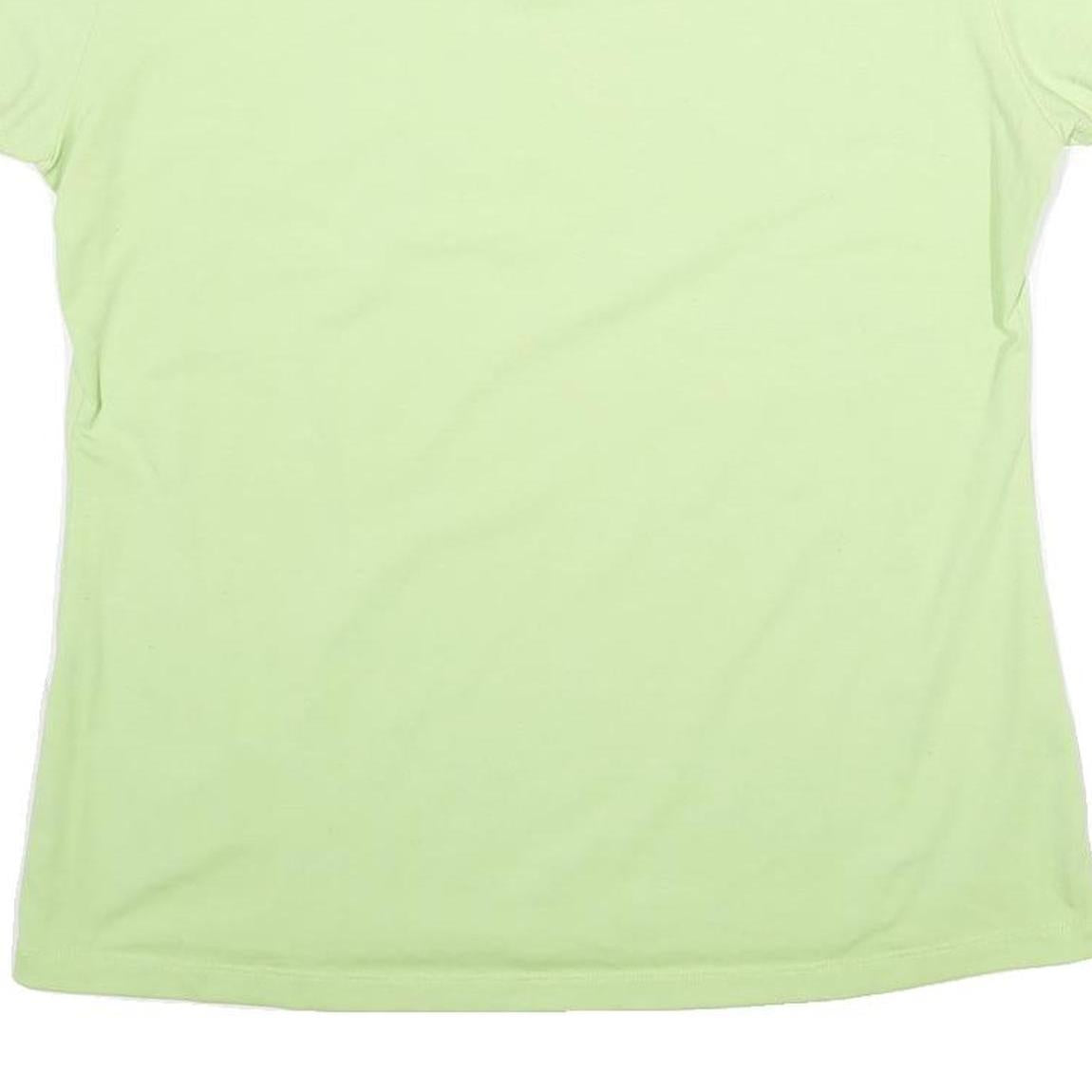 MAMMUT Womens Green Cotton Blend T-Shirt XL Short Sleeve V-Neck Outdoor