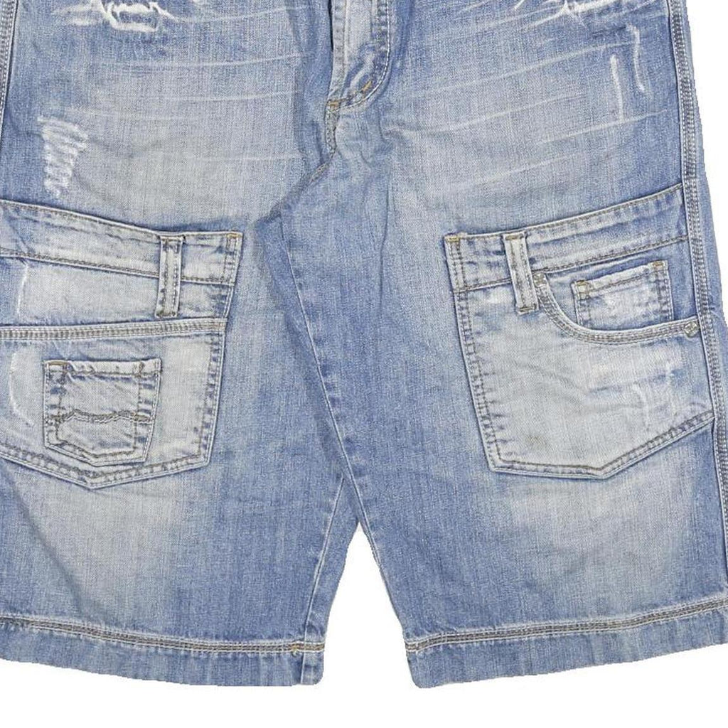 DSQUARED2 Mens Denim Blue Cargo Shorts 2XL W36 Cotton Blend Casual Style