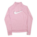 NIKE Mens Pink Slogan T-Shirt XS Long Sleeve 1/4 Zip Athletic Sportswear