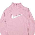 NIKE Mens Pink Slogan T-Shirt XS Long Sleeve 1/4 Zip Athletic Sportswear