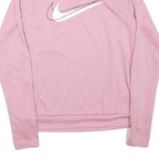 NIKE Mens Pink Slogan T-Shirt XS Long Sleeve 1/4 Zip Athletic Sportswear