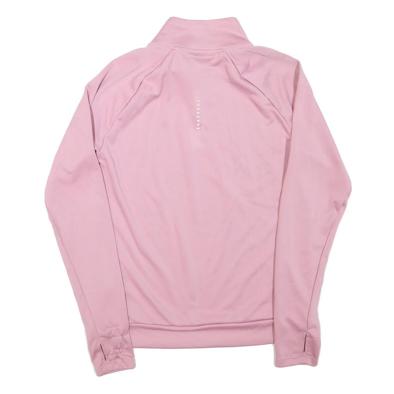 NIKE Mens Pink Slogan T-Shirt XS Long Sleeve 1/4 Zip Athletic Sportswear