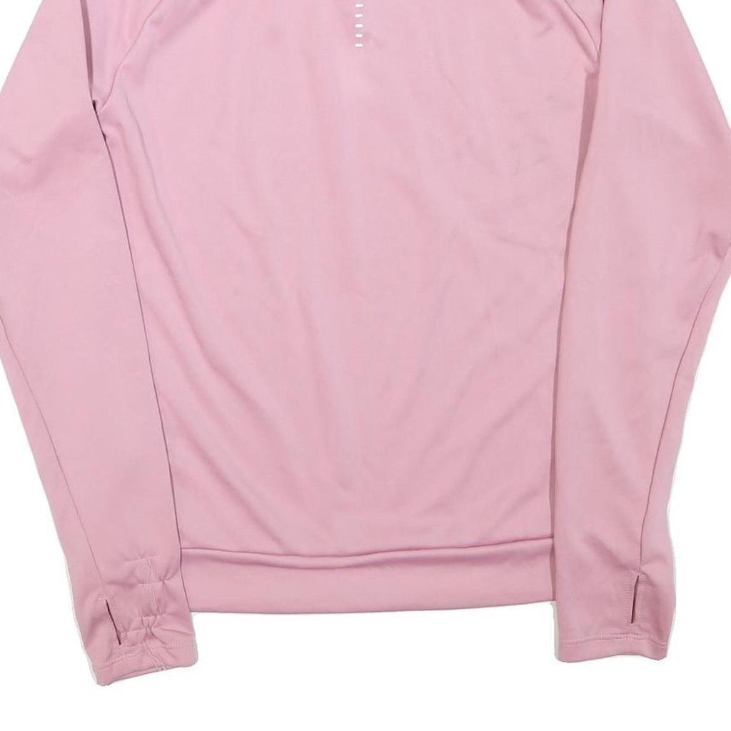 NIKE Mens Pink Slogan T-Shirt XS Long Sleeve 1/4 Zip Athletic Sportswear