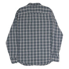 NAUTICA Mens Blue & White Check Shirt L Slim Fit Lightweight Cotton Casual