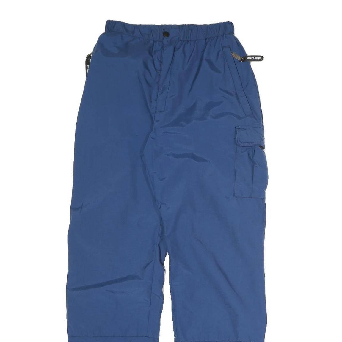 EIDER Mens Blue Polyester Blend Relaxed Trousers W24 L30 Zip Closure Outdoor