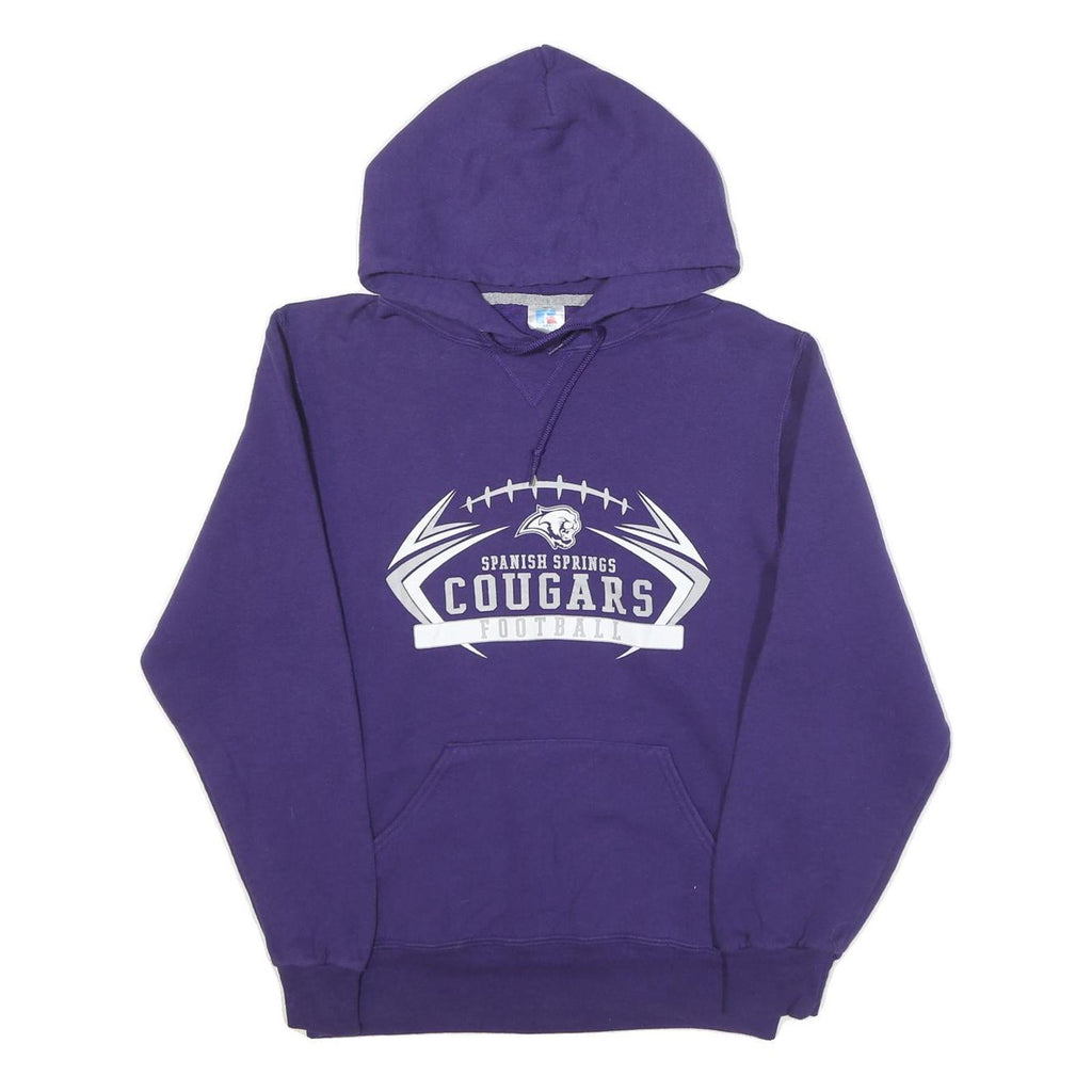 RUSSELL ATHLETIC Mens Purple Spanish Springs Cougars Pullover Hoodie M Football