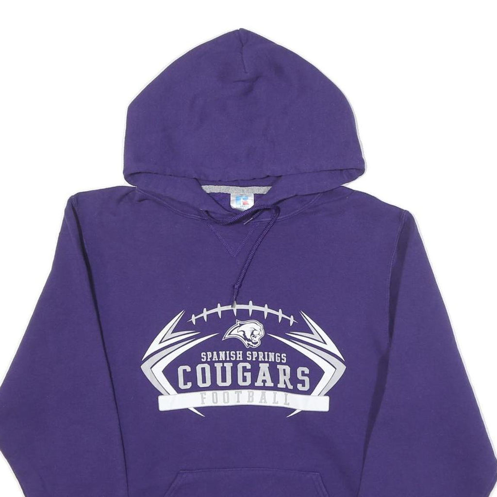 RUSSELL ATHLETIC Mens Purple Spanish Springs Cougars Pullover Hoodie M Football