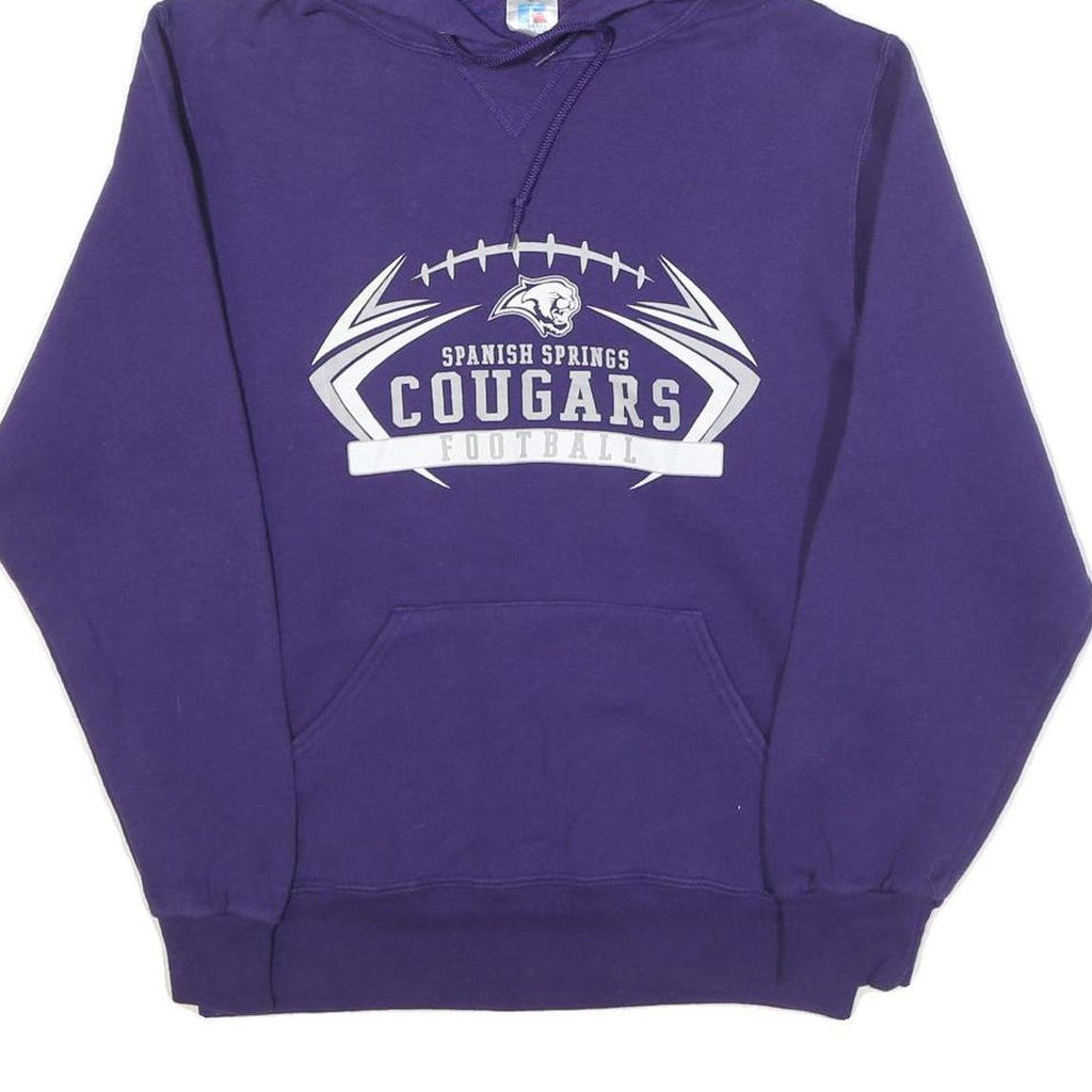 RUSSELL ATHLETIC Mens Purple Spanish Springs Cougars Pullover Hoodie M Football