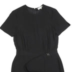 CARVEN Womens Black Shift Polyester Blend Short Sleeve Knee Length Dress L