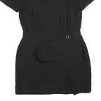CARVEN Womens Black Shift Polyester Blend Short Sleeve Knee Length Dress L