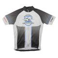Mens White & Black Cycling Jersey L Short Sleeve Zip Up Frigaz Beret Bike Sports