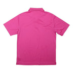 NIKE Womens Pink Short Sleeve Plain Polo Shirt L Casual Cotton Blend Comfort
