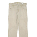 CARHARTT Mens Cotton Blend Beige Regular Fit Straight Leg Trousers W34 L32