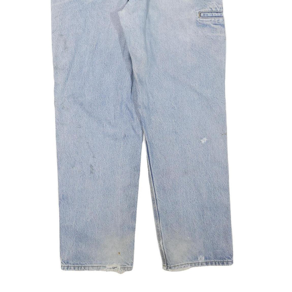 CARHARTT Mens Jeans Blue Regular Straight Denim Medium W36 L32 Distressed