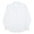 CALVIN KLEIN Mens White L Cotton Blend Shirt Long Sleeve Button Down Collar