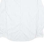 CALVIN KLEIN Mens White L Cotton Blend Shirt Long Sleeve Button Down Collar