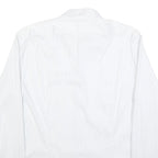 CALVIN KLEIN Mens White L Cotton Blend Shirt Long Sleeve Button Down Collar