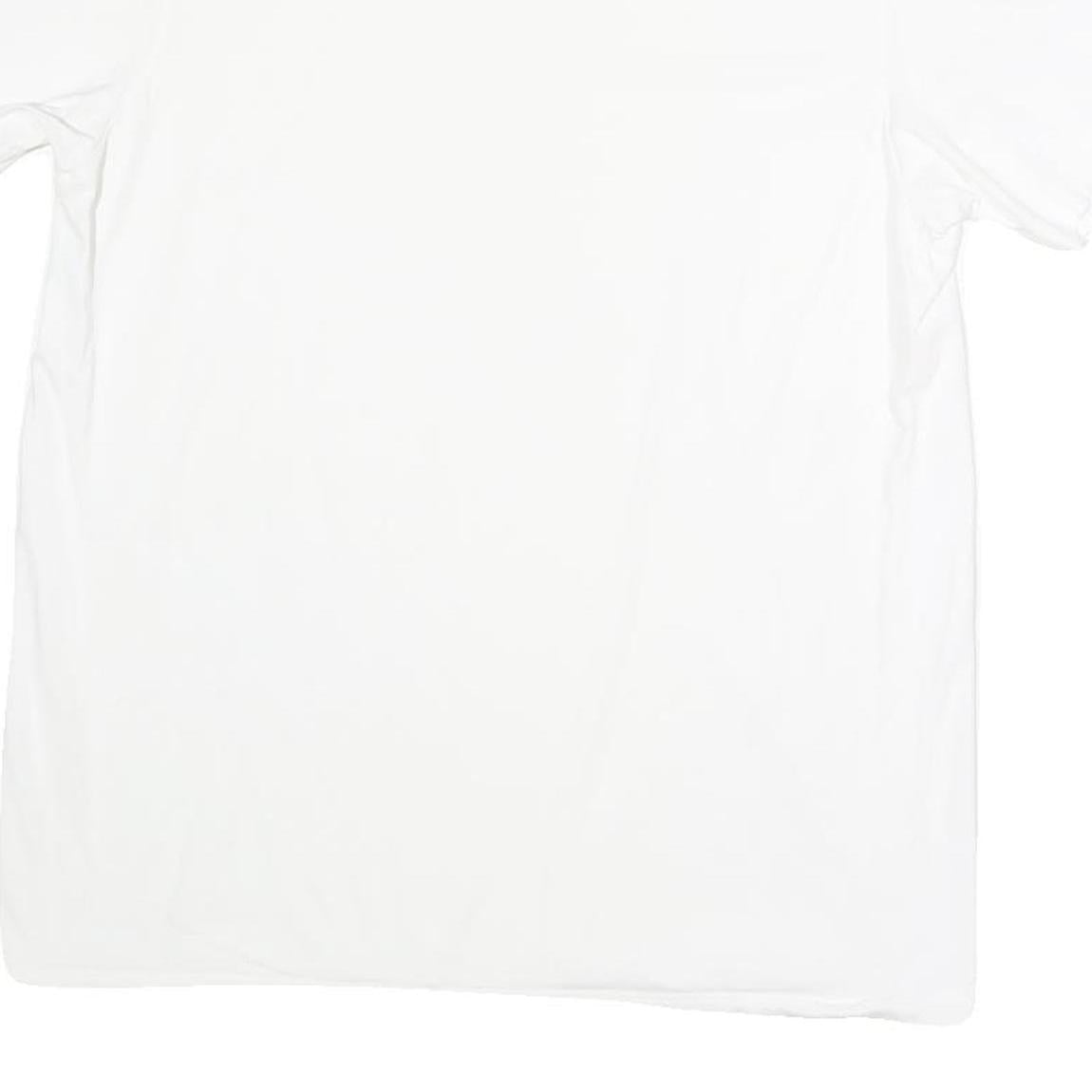 CALVIN KLEIN Mens White V-Neck T-Shirt M Cotton Classic Plain Short Sleeve