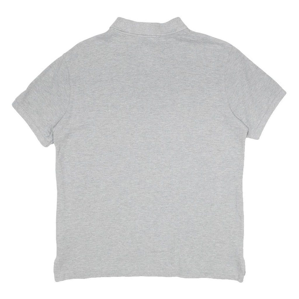 POLO RALPH LAUREN Mens Grey Short Sleeve Plain M Cotton Polo Shirt