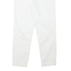 NAUTICA Womens White Slim Slim Fit Cotton Blend Trousers W32 L26 Casual Zip