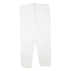 NAUTICA Womens White Slim Slim Fit Cotton Blend Trousers W32 L26 Casual Zip