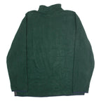 NAUTICA Slim Fit Mens Patterned Fleece Green Colourblock 1/4 Zip 2XL